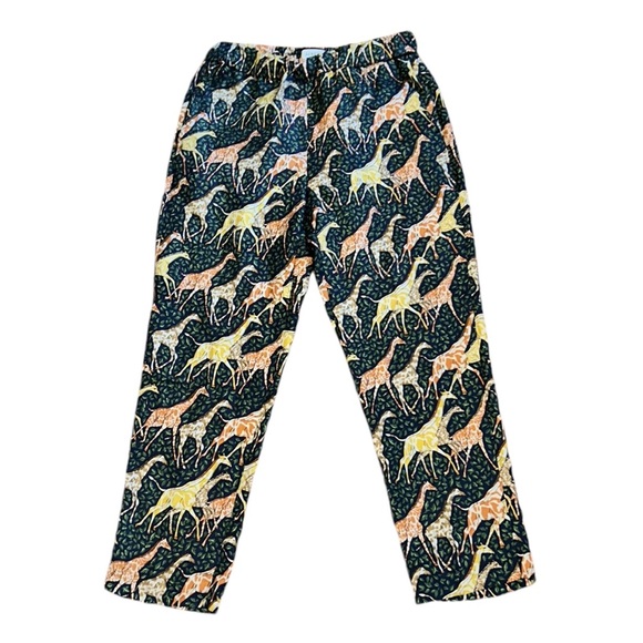 J. Crew Collection Pull-On Silk Twill Cropped Pants in Giraffes Print - 4 - Picture 6 of 16